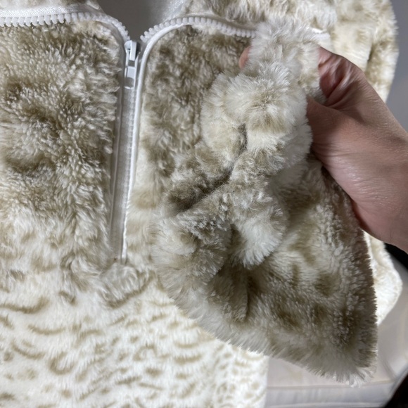 Fashion Nova Faux Fur Animal Print Quarter Zip Sweater - Picture 10 of 14